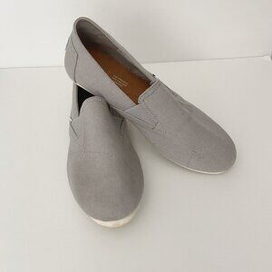 Toms Redondo Flat Gray Size 8 US Women's Slip On Flat Shoes Loafers